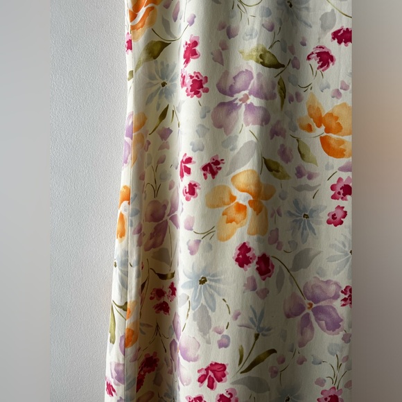Vintage Talbots Silk Full Length Flower Dress - Picture 2 of 8